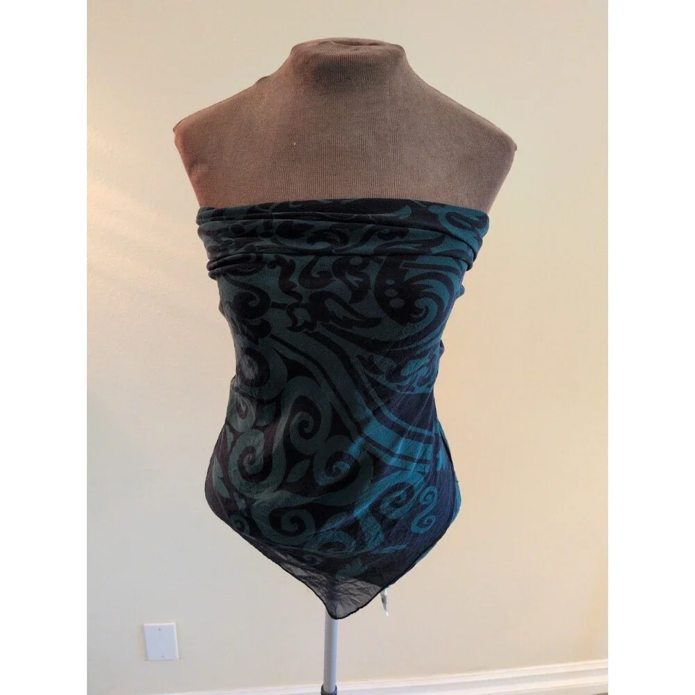Vintage Georgiou 100% Silk Paisley Scarf 45x45”  Swirl Pattern Large Wrap / Top